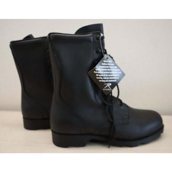 Rothco 5094 Men's Sz 12 Black Leather G.I. Type Speedlace 10" Combat Boots - Picture 4 of 9